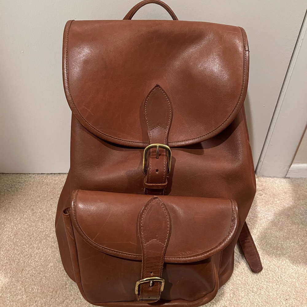 Genuine Leather Backpack.
